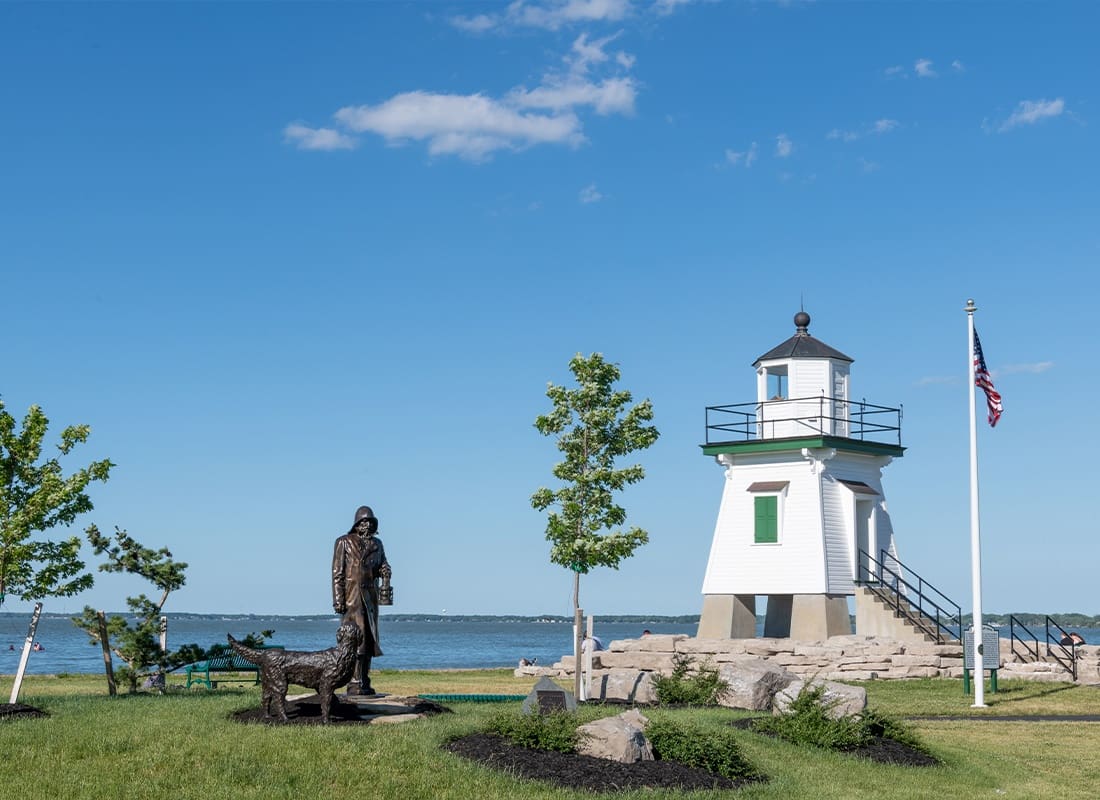 Port Clinton, OH - Beautiful Shot of Port Clinton Lighthouse in Port Clinton, Ohio